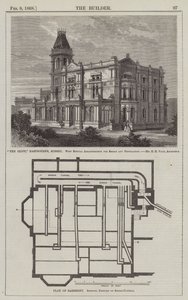 "The Cliff," Eastbourne, Sussex, met Speciale Regelingen voor Rook en Ventilatie, Mr H H Vale, Architect (gravure)