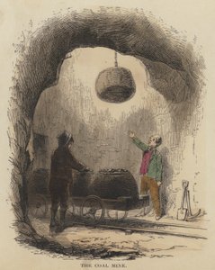 De Kolenmijn (gekleurde gravure)