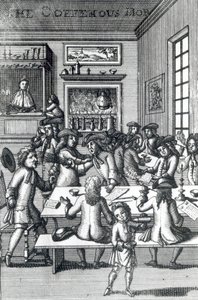 De koffiehuis menigte, door Edward Ward, uit Vulgus Britannicus door English School