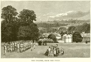 Het College, vanaf het Veld door English School