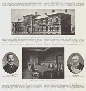 De conferentie in Bloemfontein (gravure)