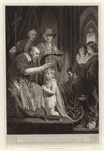 De kroning van Koning Hendrik VI door English School