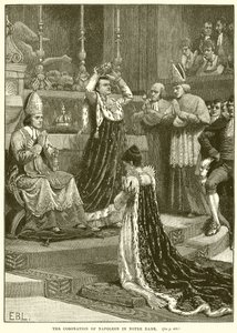 De Kroning van Napoleon in de Notre Dame door English School