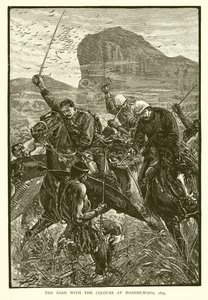 De Sprint met de Kleuren bij Isandhlwana, 1879 door English School