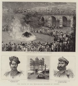 De dood van HH Maharajah Holkar van Indore door English School