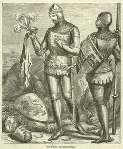 De dood van de zwarte prins (gravure) door English School
