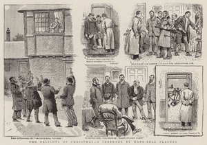 De geneugten van Kerstmis, een serenade door handbelspelers door English School