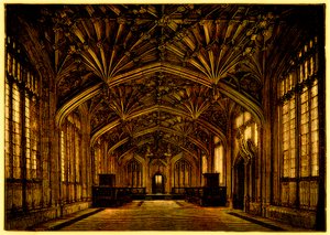 De Divinity School, Oxford: gebouwd tussen 1445 en 1454, illustratie uit A Students History of England door Samuel R. Gardiner, gepubliceerd 1902