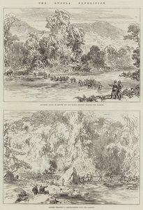 De Duffla-expeditie (gravure) door English School