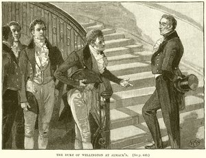 De hertog van Wellington bij Almack