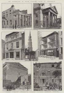 De aardbeving in South Carolina, Ruïnes van Charleston door English School