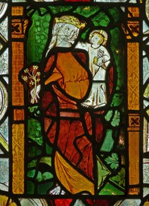 Het oostelijke raam (Ew) met de Maagd Maria met Christus Kind door English School