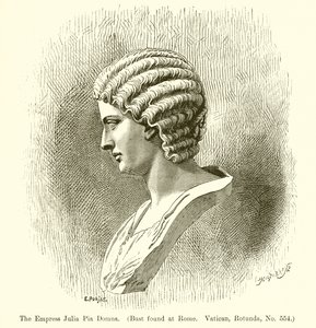 Keizerin Julia Pia Domna (buste gevonden in Rome)