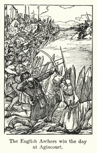 De Engelse Boogschutters Winnen de Dag bij Agincourt door English School