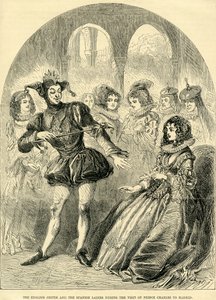 De Engelse Nar en de Spaanse Dames tijdens het bezoek van Prins Charles aan Madrid door English School