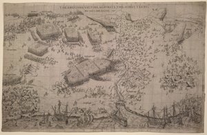 De Engelse overwinning tegen de Schotten bij Muskelbroghe, 1547 door English School