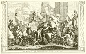 De intocht van Alexander in Babylon door English School