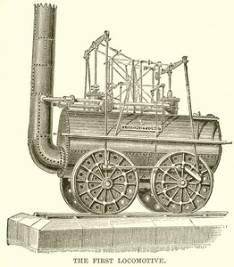 De eerste locomotief