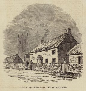De Eerste en Laatste Herberg in Engeland (gravure) door English School