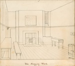De geselafdeling bij Newgate gevangenis