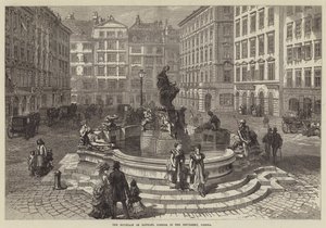 De fontein van Raphael Donner op de Neumarkt, Wenen door English School