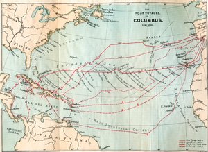 De vier reizen van Christoffel Columbus, uit 