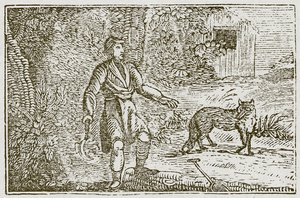 De vos en de landgenoot (gravure) door English School