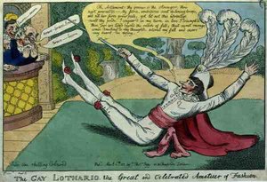 De vrolijke Lothario, de grote en beroemde amateur van mode