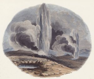 De geisers of kokende bronnen van IJsland