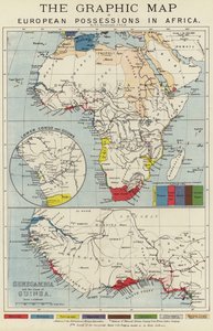 De Graphic kaart van Europese bezittingen in Afrika