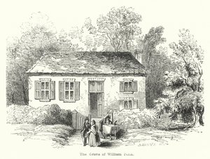 Het graf van William Penn (gravure) door English School