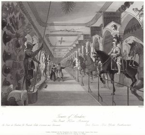 De grote wapenrustkamer van de Tower of London door English School