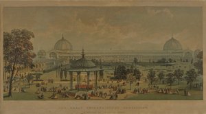 De Grote Internationale Tentoonstelling, gezien vanuit de Horticultural Gardens, 1851
