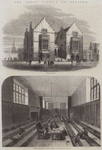 De grote scholen van Engeland (gravure)