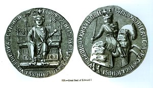 Het grote zegel van Edward I door English School