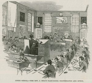 De Greenwich Royal Hospital Schools; Bovenbouw: Het klaslokaal van dominee J Hills