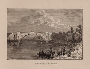 "De Grosvenorbrug" (gravure) door English School