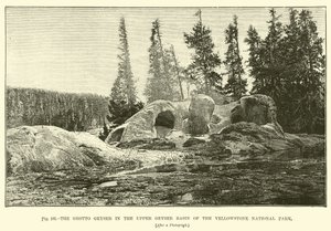 De Grotto Geiser in het Upper Geyser Basin van Yellowstone National Park door English School