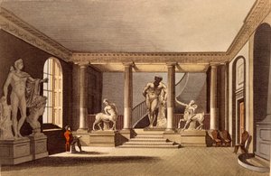 De Hal in de Koninklijke Academie, Somerset House, illustratie uit Ackermanns Repository of Arts, gepubliceerd mei 1810 door English School