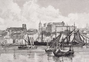 De haven, Brindisi, Italië, uit 