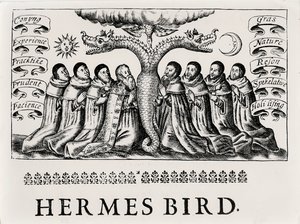 De Hermesvogel, uit Theatrum Chemicum, 1652 door English School