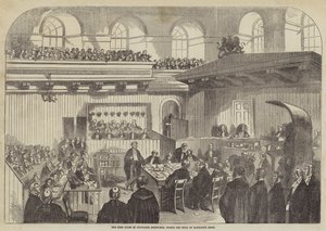 Het Hooggerechtshof van Justitie, Edinburgh, tijdens het Proces van Madeleine Smith door English School