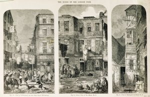 De huizen van de armen in Londen, uit `The Builder Magazine