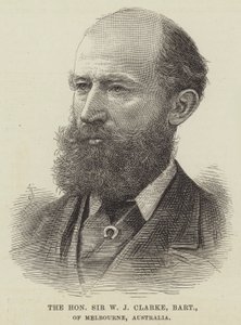 De eerwaarde Sir W J Clarke, baronet, uit Melbourne, Australië