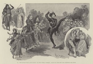 "Het huis dat Jack bouwde," in de Opera Comique, dans van de man helemaal gehavend en gescheurd door English School