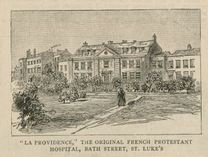 De Hugenoten in Engeland: La Providence, het oorspronkelijke Franse Protestantse Ziekenhuis, Bath Street, St Lukes door English School
