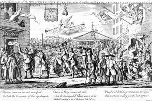 De Grappen van de Westminster Verkiezing of de Schurftige Onafhankelijke Kiezers in de Zeep, 1747