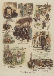 De jachtdag (chromolitho)