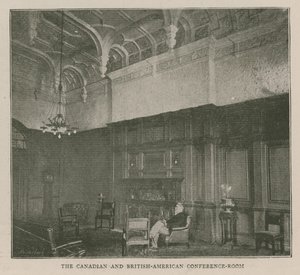 Het Imperial Institute: De Canadese en Brits-Amerikaanse conferentiekamer door English School
