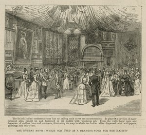 Het Imperial Institute: De Durbar Kamer, gebruikt als salon voor Hare Majesteit door English School